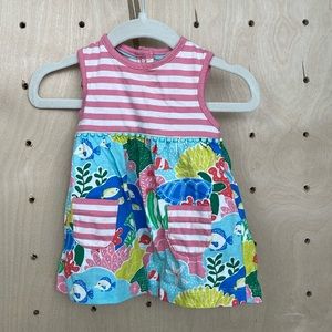 Baby Boden Ocean Dress with Bloomers